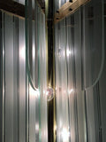 Exceptional Karl Springer Style Art Deco Revival Glass Chandelier