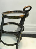 Gorgeous Aldo Tura Three-Tier Lacquered Parchment Bar Cart