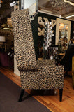 Hollywood Regency Leopard Print Canopy Chair