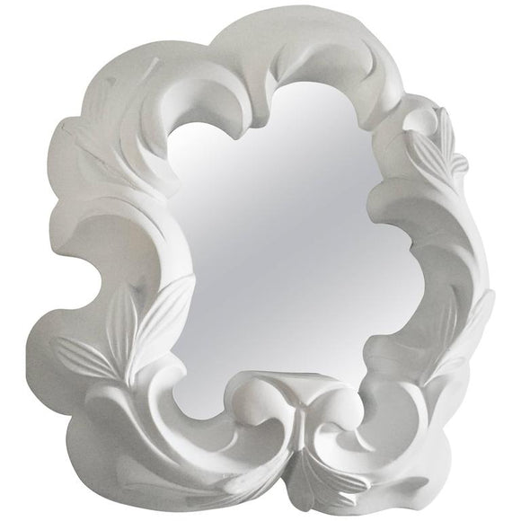 1940s French Plaster Mirror in the Style of Serge Roche