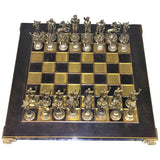 1970s Greek Mythological Two-Tone Chess Set