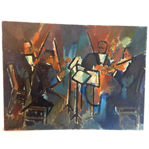 Abstract Jazz Musicians Painting by Meyer Tannenbaum