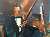 Abstract Jazz Musicians Painting by Meyer Tannenbaum