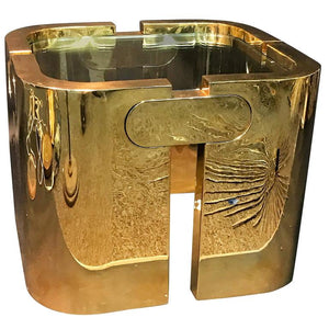 Amazing Golden Bronze Modernist Puzzle Table