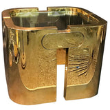 Amazing Golden Bronze Modernist Puzzle Table