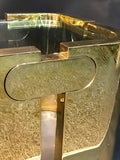 Amazing Golden Bronze Modernist Puzzle Table