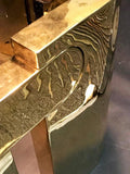 Amazing Golden Bronze Modernist Puzzle Table