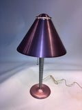 Amazing Pair of Art Moderne Anodized Spun Aluminum Lamps