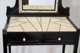 Amazing & Rare Art Deco Shagreen Maurice Dufrene Vanity with Matching Bench