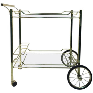 Beautiful Brass Bar or Tea Cart for the Design Institute of America