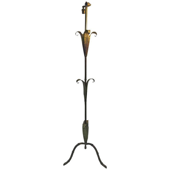 Beautiful Brass Italian Palm Tree Floor Lamp in the Manner of Tommaso Barbi