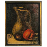 Beautiful Modern Still Life Painting of Pitcher and Fruit
