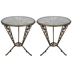 Beautiful Pair of Art Deco Rena Rosenthal Tables by Karl Hagenauer