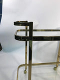 Beautiful Two-Tier Brass Bar Cart by Milo Baughman