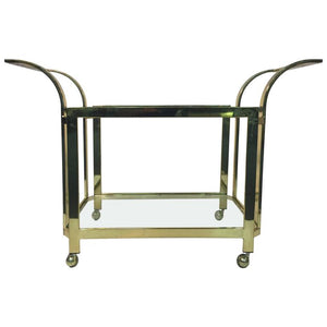 Beautifully Designed Brass Bar or Tea Cart by Milo Baughman