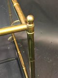 Brass Bamboo Bar Cart in the Manner of Bagues
