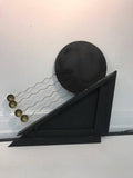 Wonderful Curtis Jere Abstract Wall Sculpture in Hand-Painted Metal and Brass