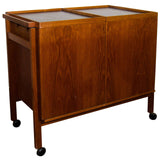 Danish Modern Expandable Bar or Tea Cart by Niels Erik Glasdam Jensen