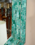 Elegant Emerald Maitland-Smith Large Tessellated Marble Mirror