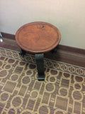 Elegant Hermes Style Whipped Stitched Leather Topped Iron Base Table