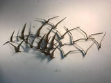 Elegant and Iconic Curtis Jere Birds in Flight Wall Sculpture