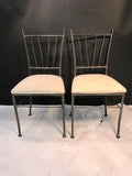 Exceptional Suite of Four Sculptural Iron Chairs in the Manner of Giacometti