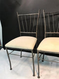 Exceptional Suite of Four Sculptural Iron Chairs in the Manner of Giacometti