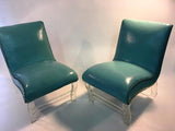 Fabulous Pair of Grosfeld House Lucite Lounge Chairs by Lorin Jackson