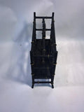 Maison Bagues Style Matte Black and Gold Bamboo Form Magazine Rack