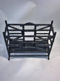 Maison Bagues Style Matte Black and Gold Bamboo Form Magazine Rack