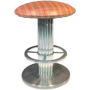 Modernist Brushed Chrome Stool by Designs for Leisure