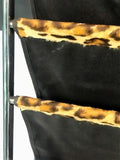 Modernist Leopard Trimmed Chrome Magazine Rack