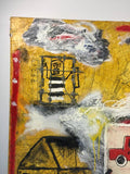 Modernistic Painting in the Manner of Jean- Michel Basquiat, circa 1980