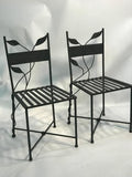 Outstanding Set of Outdoor Iron Garden Chairs in the Manner of Claude Lalanne
