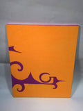 Pair of Abstract Design Orange and Purple Paintings