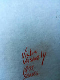 Series 1977 Victor Vasarely Colorful Optic Silkscreen