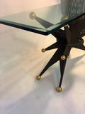 Spectacular Italian Brutalist Starburst and Gold Ball Resin Console Table