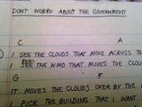 Talking Heads Lyrics.... 'Dont Worry About the Government'